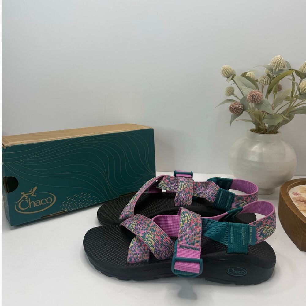 Chaco Mega Z Cloud Sandal Spray Teal JCH109494 Women 9 Tried On